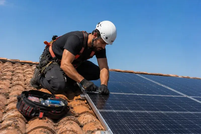 Maintenance et monitoring de panneaux solaires à Sainte-Cécile-d'Andorge